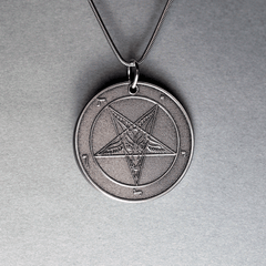 Eclipsed Moon - Baphomet Cloisonné Medallion - Satanme