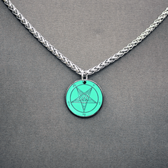 1" Baphomet Medallion - Hell Forged Steel - Satanme