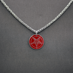 1" Baphomet Medallion - Hell Forged Steel - Satanme