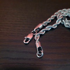 24" 5mm Silver Rope Chain