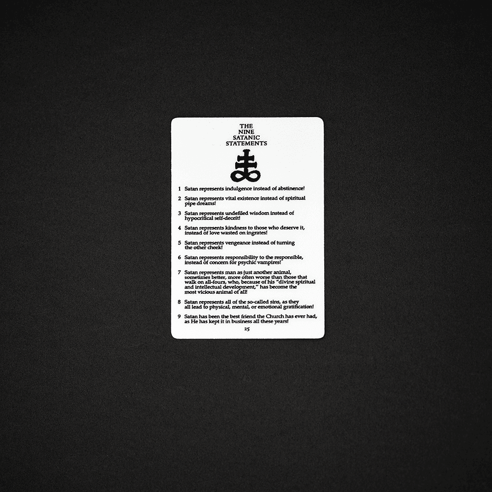 Nine Satanic Statements Sticker - Satanme