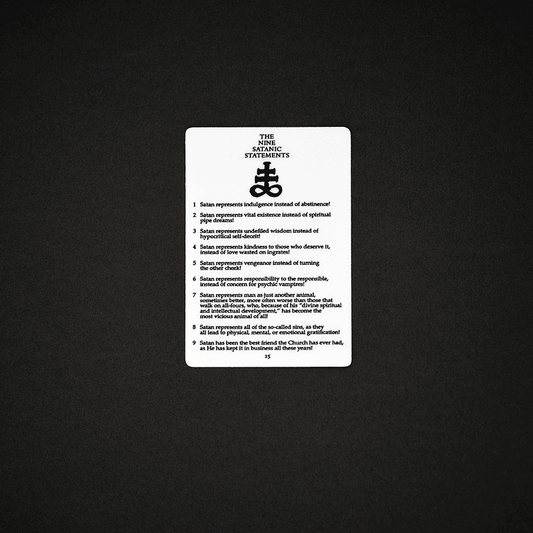 Nine Satanic Statements Sticker - Satanme
