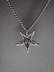 Baphomet Goats Head Cloisonne Medallion - Satanme