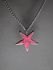 Baphomet Goats Head Cloisonne Medallion - Satanme
