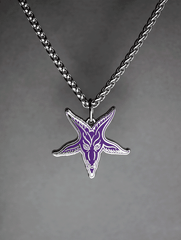 Baphomet Goats Head Cloisonne Medallion - Satanme