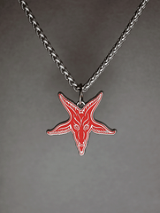Baphomet Goats Head Cloisonne Medallion - Satanme
