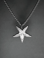 Baphomet Goats Head Cloisonne Medallion - Satanme