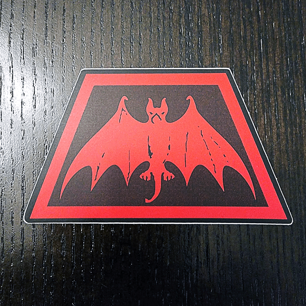 Bat Trapezoid Sticker - Satanme