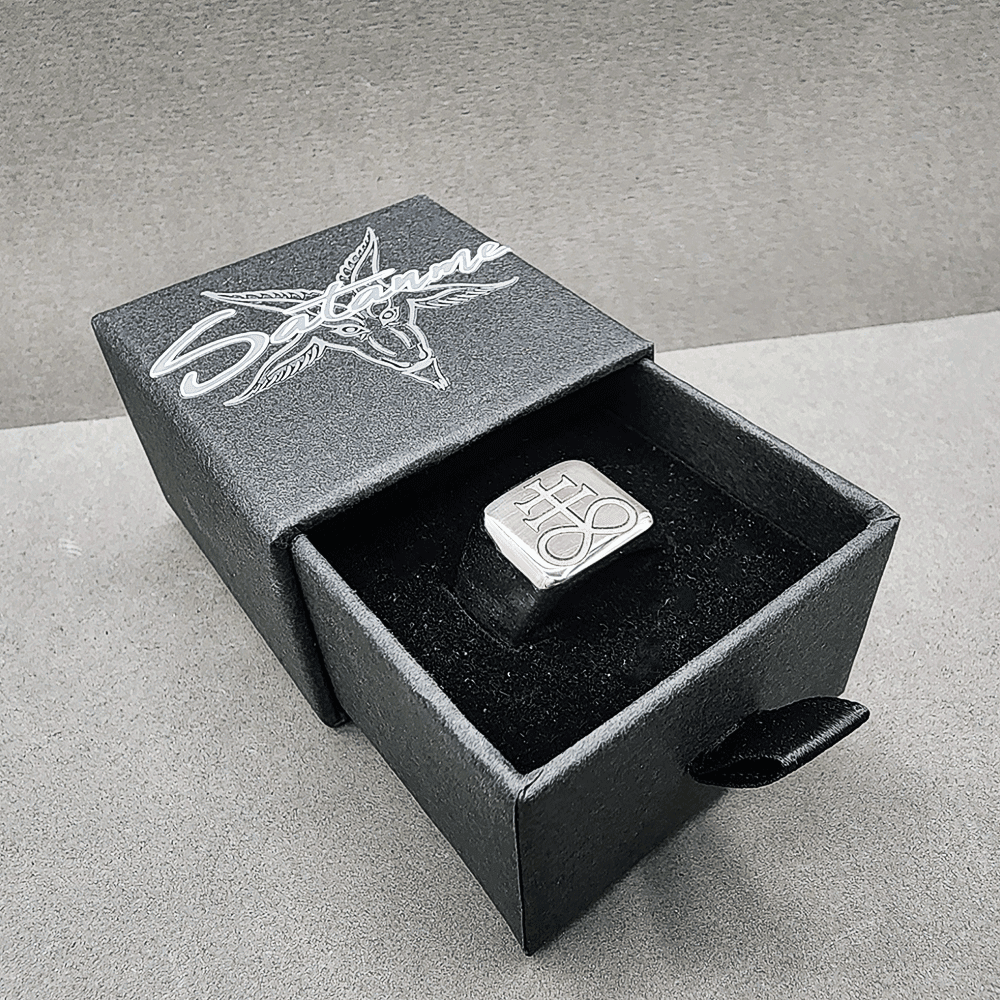 Brimstone Steel Signet Ring - Satanme