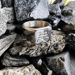 Brimstone Steel Signet Ring - Satanme