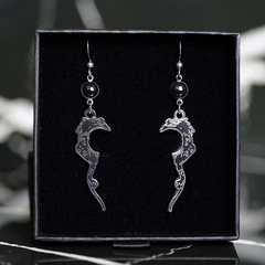 Satanic Bible Dragon Earrings - Satanme