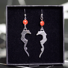 Satanic Bible Dragon Earrings - Satanme