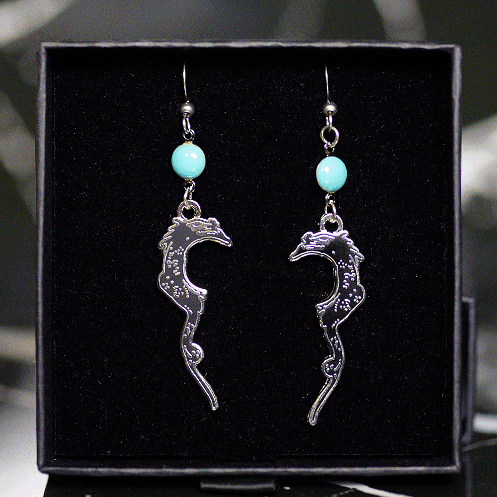 Satanic Bible Dragon Earrings - Satanme