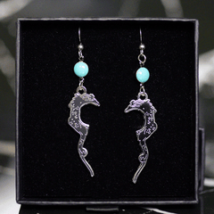 Satanic Bible Dragon Earrings - Satanme