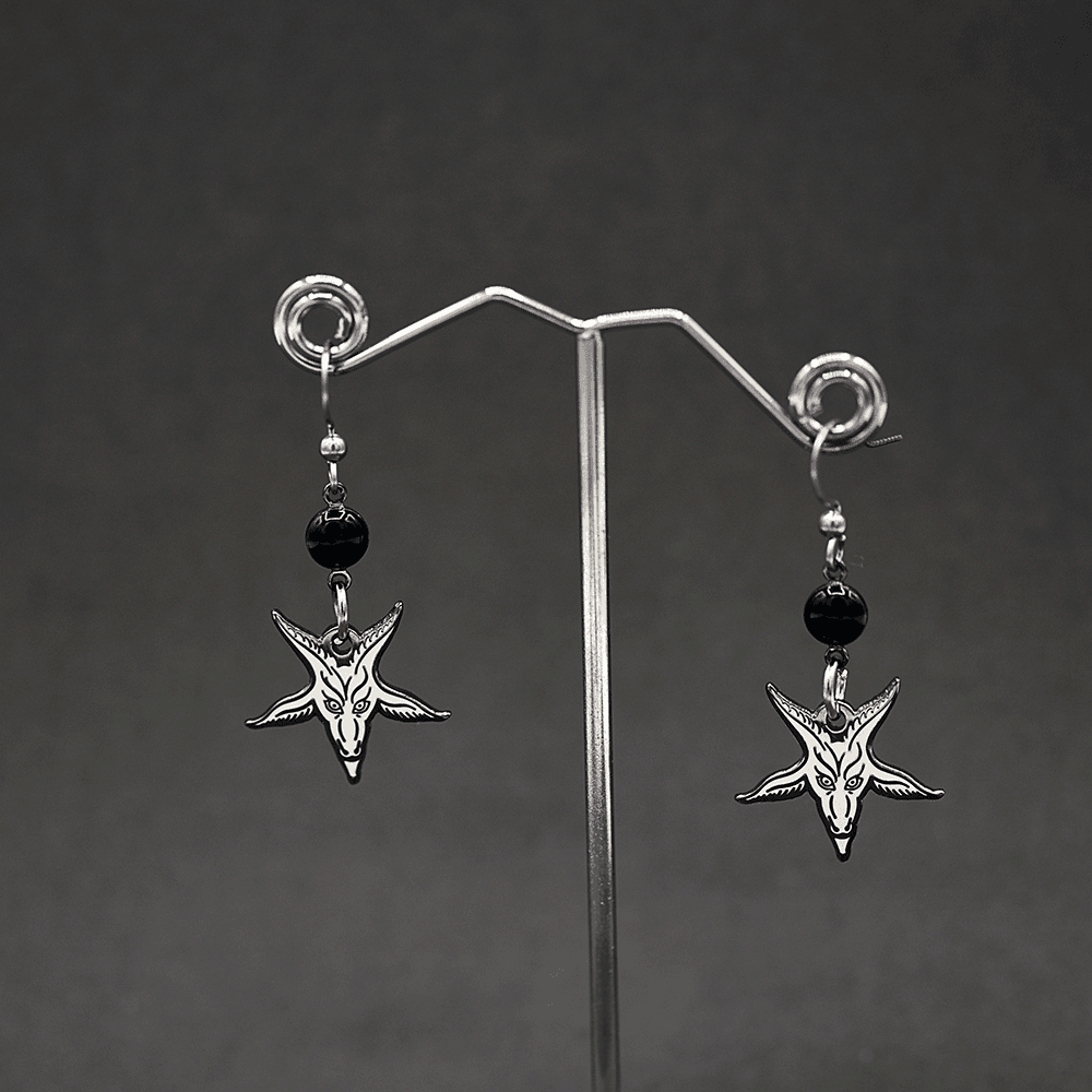 Goats Head (Baphy) Earrings - Satanme