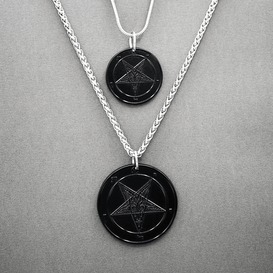 Midnight Moon - Baphomet Cloisonné Medallion - Satanme
