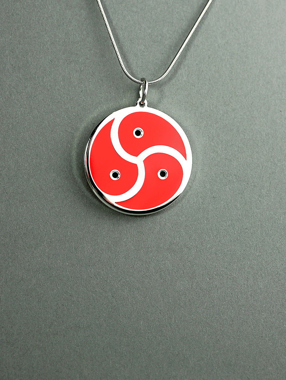 BDSM Triskelion Steel Medallion - Satanme