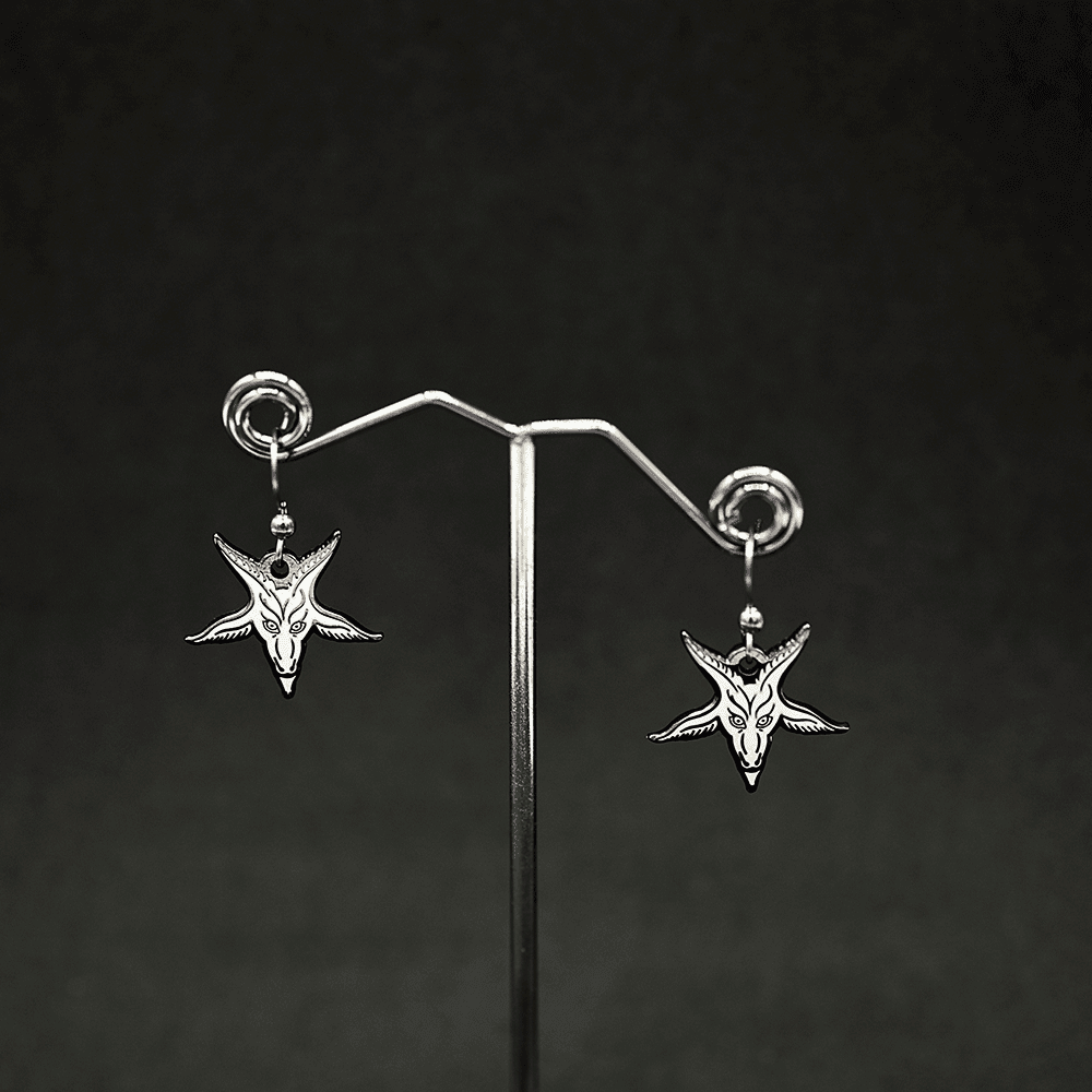 Goats Head (Baphy) Earrings - Satanme