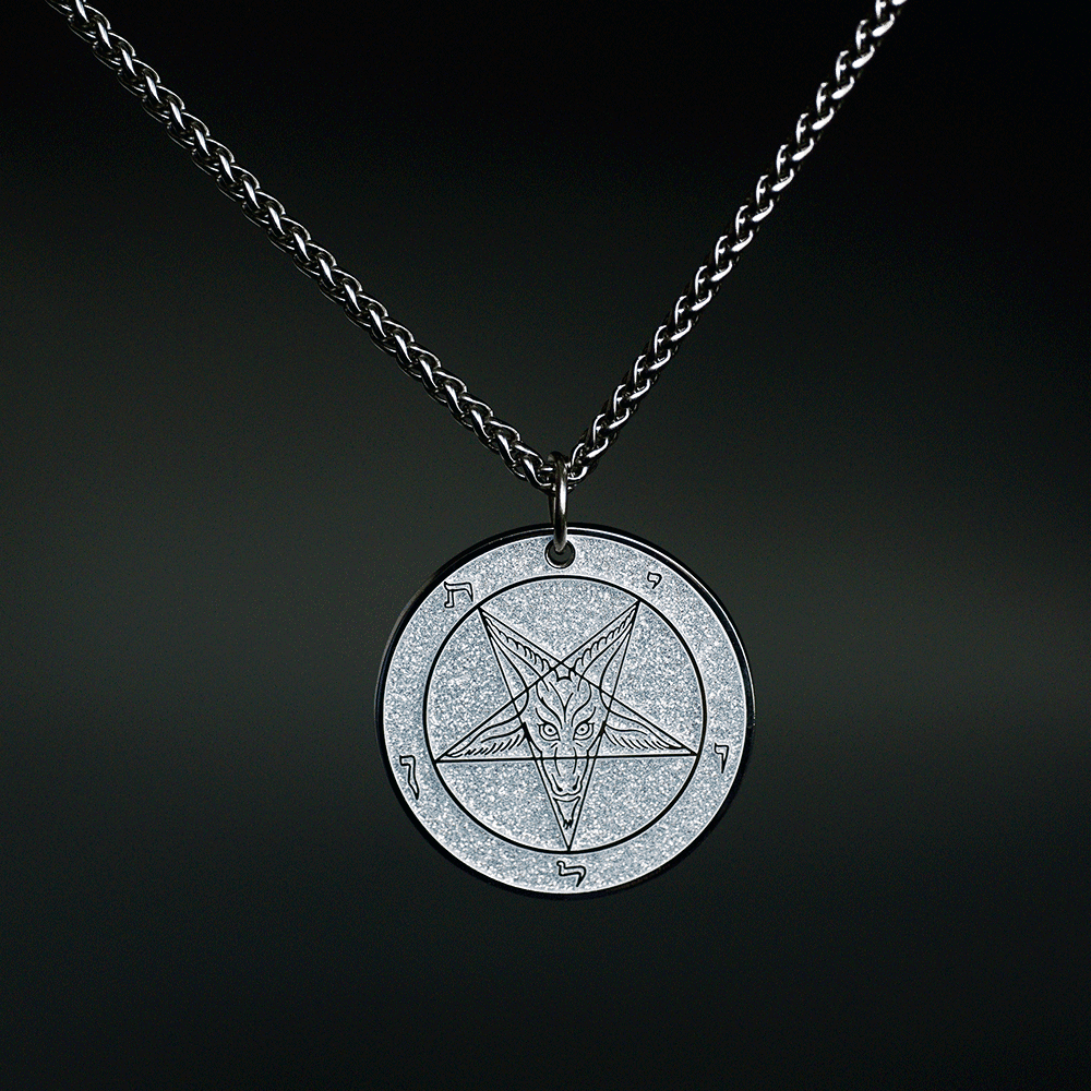 Chaos Series Baphomet Cloisonné Medallion - Satanme