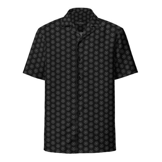 Baphomet Pattern Camp Shirt - Satanme