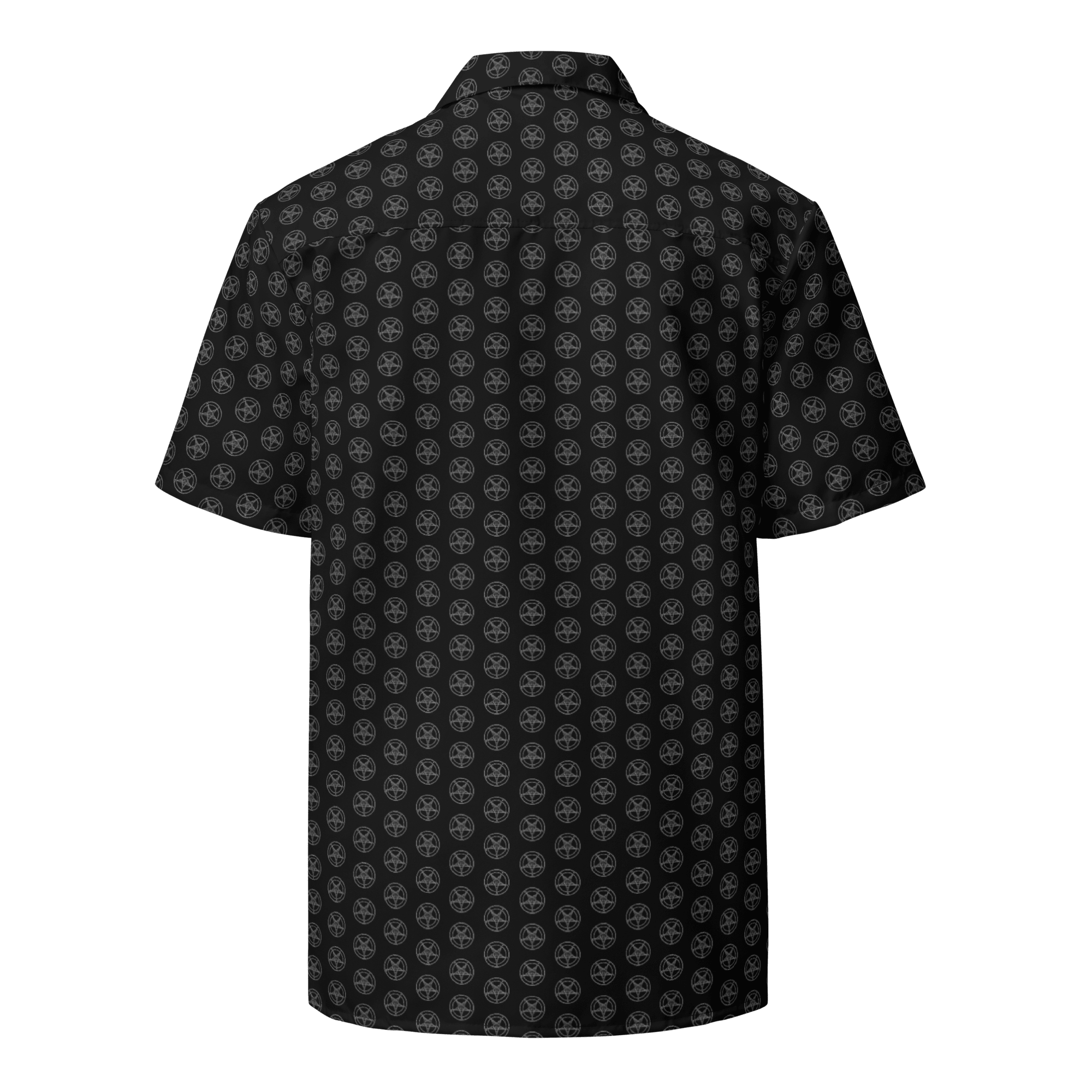 Baphomet Pattern Camp Shirt - Satanme