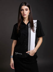 Bone Black Baphomet Camp Shirt - Satanme