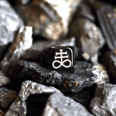 Brimstone Steel Signet Ring - Satanme