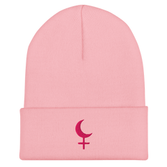 Dark Moon Lilith Cuffed Beanie - Satanme