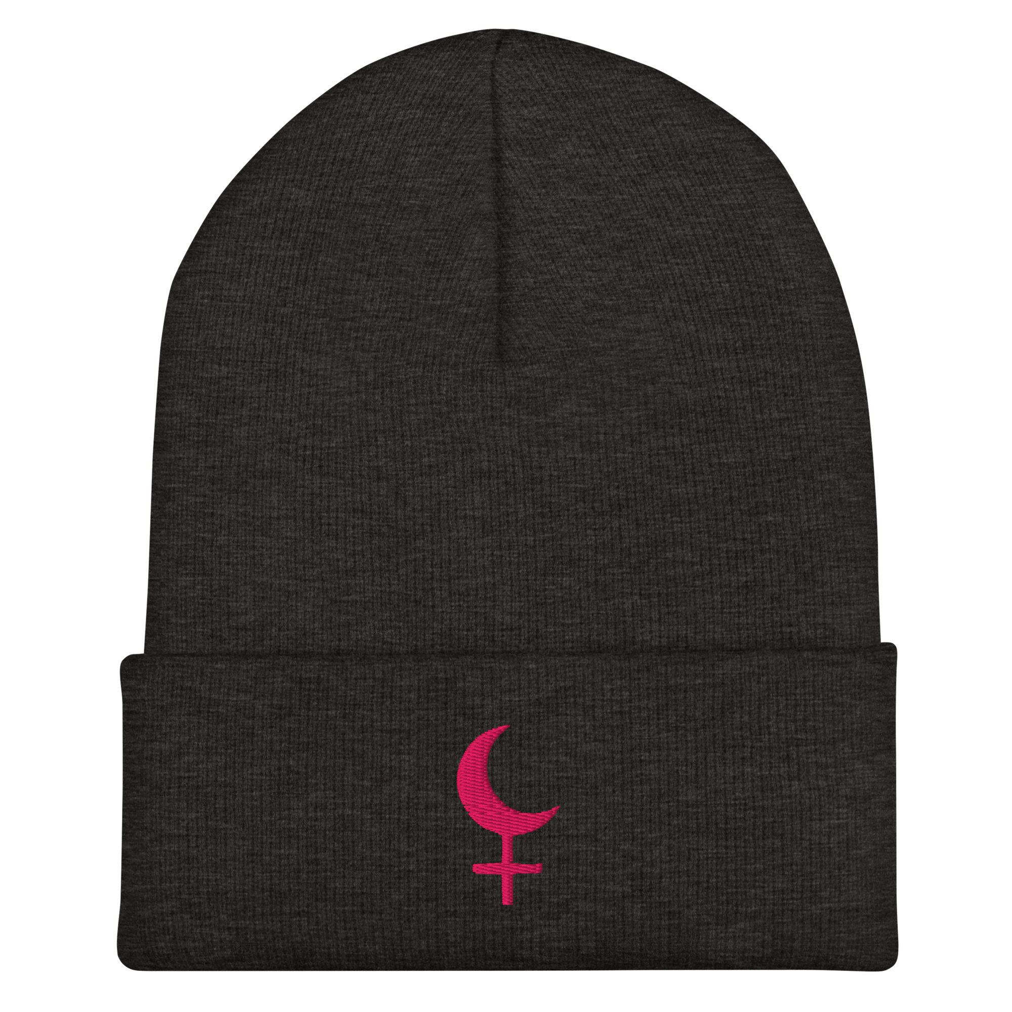 Dark Moon Lilith Cuffed Beanie - Satanme