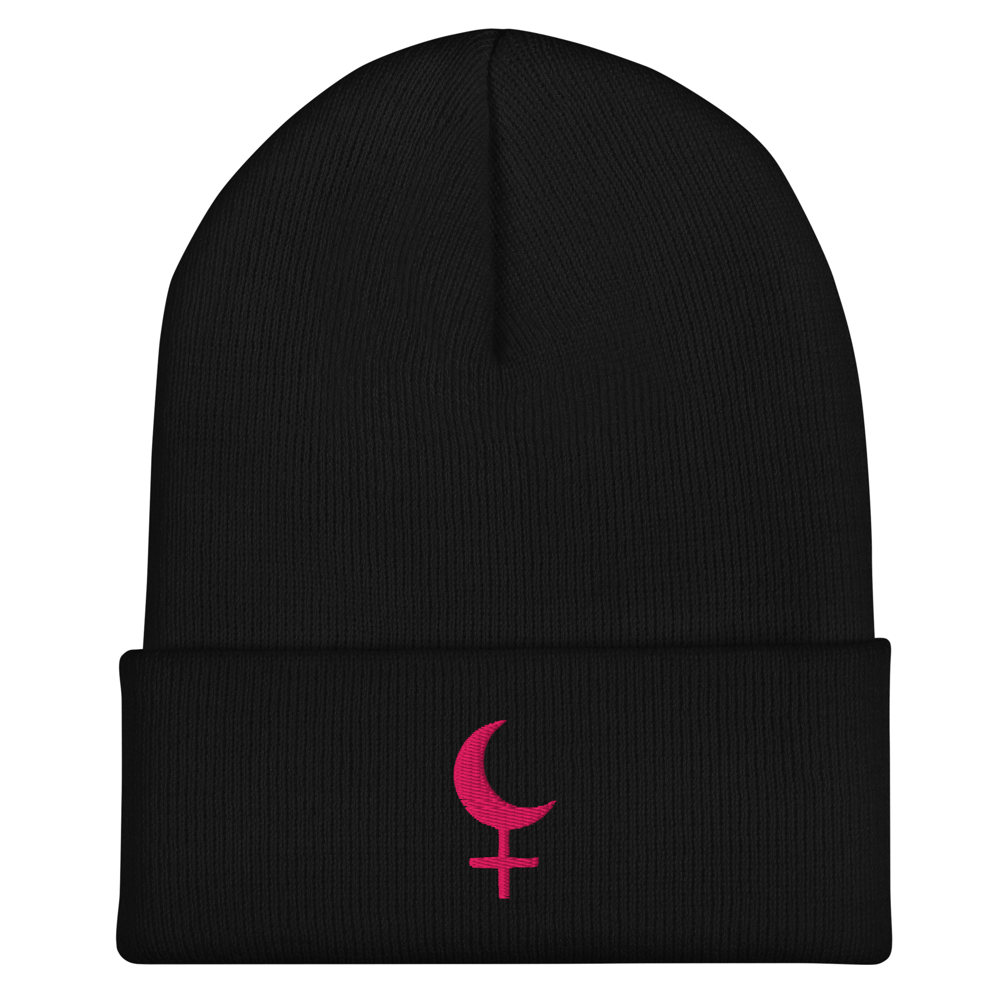 Dark Moon Lilith Cuffed Beanie - Satanme