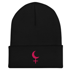 Dark Moon Lilith Cuffed Beanie - Satanme