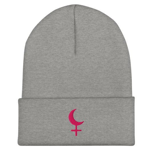 Dark Moon Lilith Cuffed Beanie - Satanme