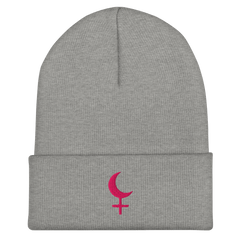 Dark Moon Lilith Cuffed Beanie - Satanme