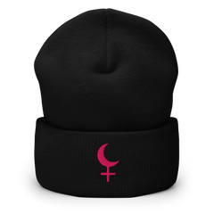 Dark Moon Lilith Cuffed Beanie - Satanme