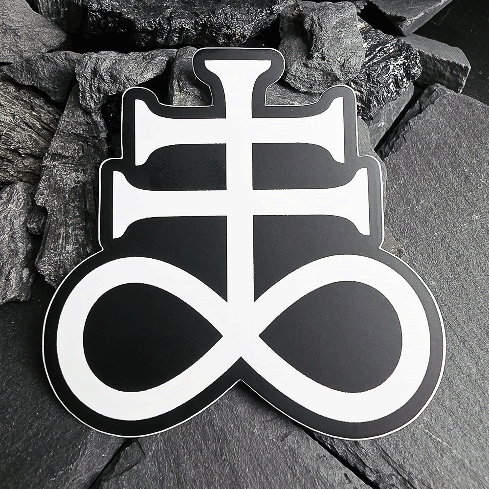 Die - Cut White Brimstone Sticker - Satanme