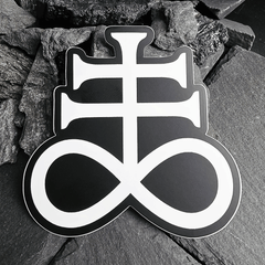 Die - Cut White Brimstone Sticker - Satanme