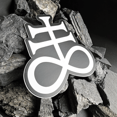 Die - Cut White Brimstone Sticker - Satanme