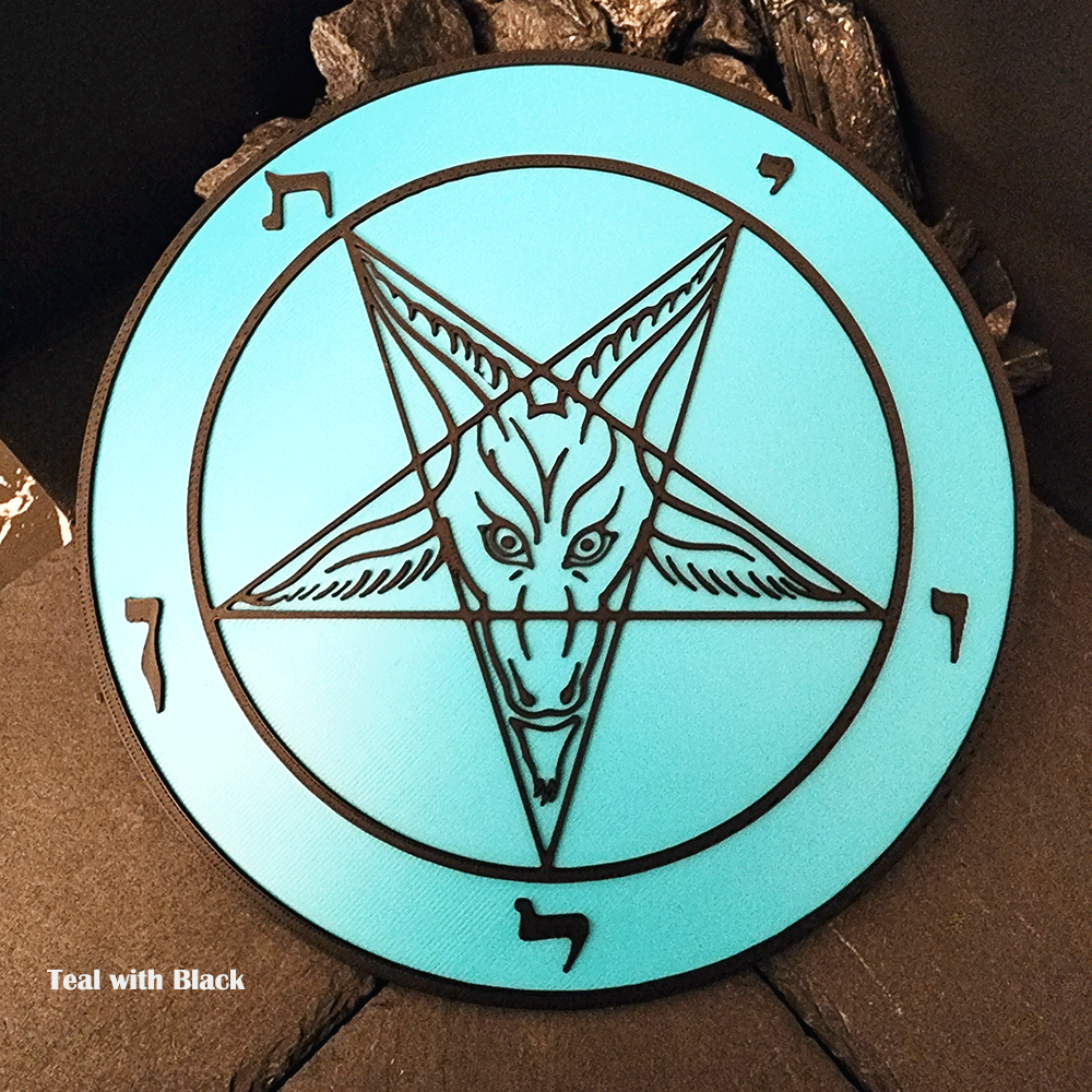 Dynamic 3D Baphomet Plaque - Satanme