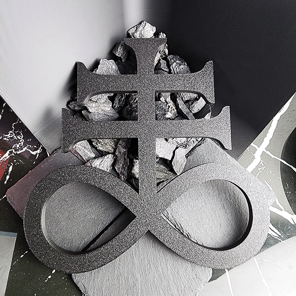 Dynamic 3D Brimstone Sigil Plaque - Satanme