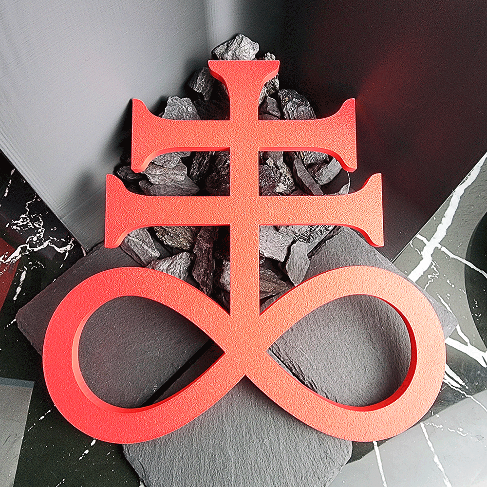 Dynamic 3D Brimstone Sigil Plaque - Satanme