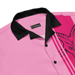 Forbidden Pink Baphomet Camp Shirt - Satanme