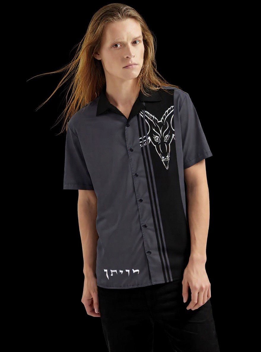 Gloomy Baphomet Camp Shirt - Satanme