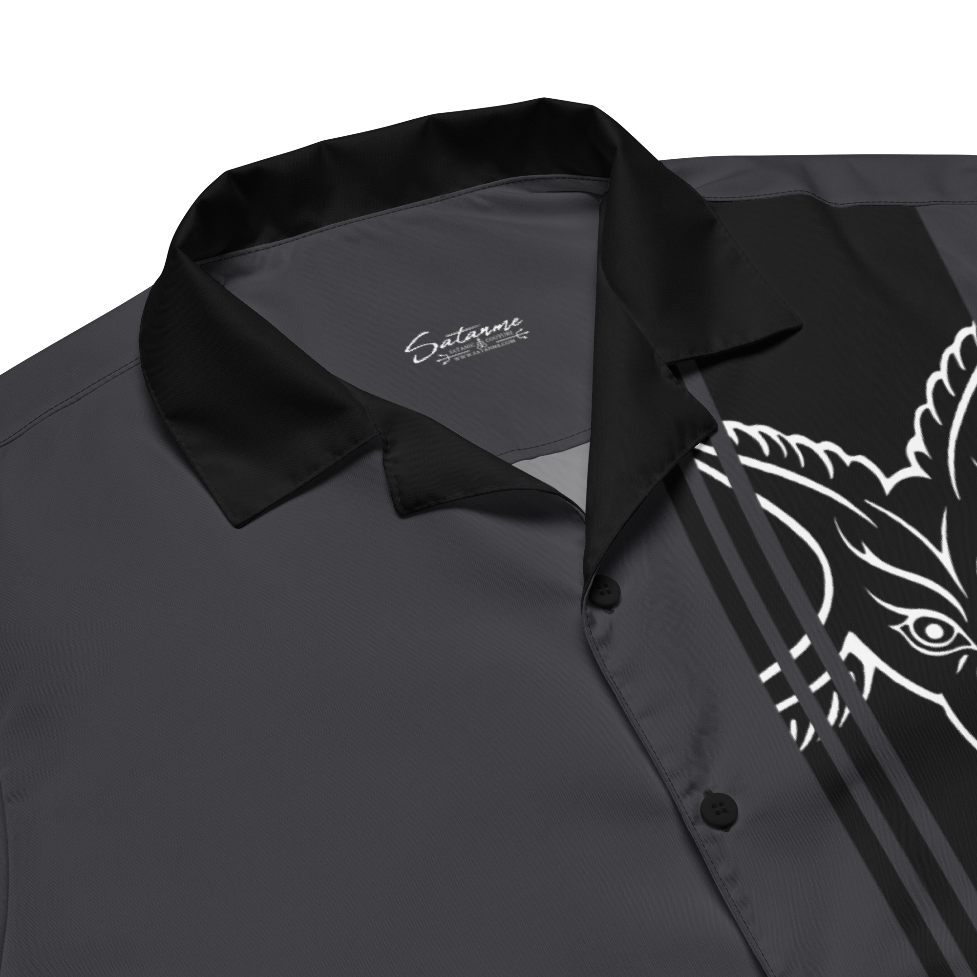 Gloomy Baphomet Camp Shirt - Satanme