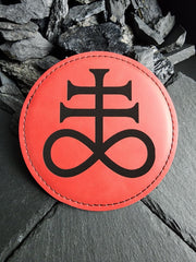 Infernal Leather Coasters (6 - Pack) - Satanme