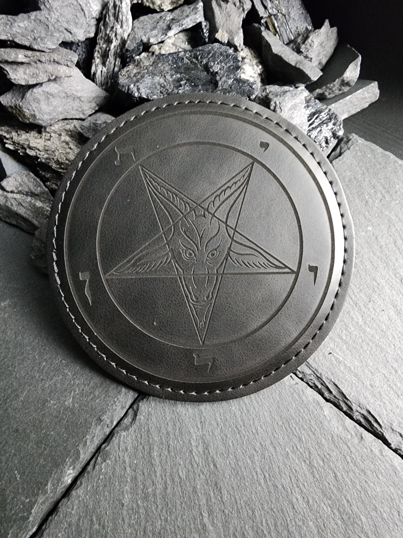 Infernal Leather Coasters (6 - Pack) - Satanme