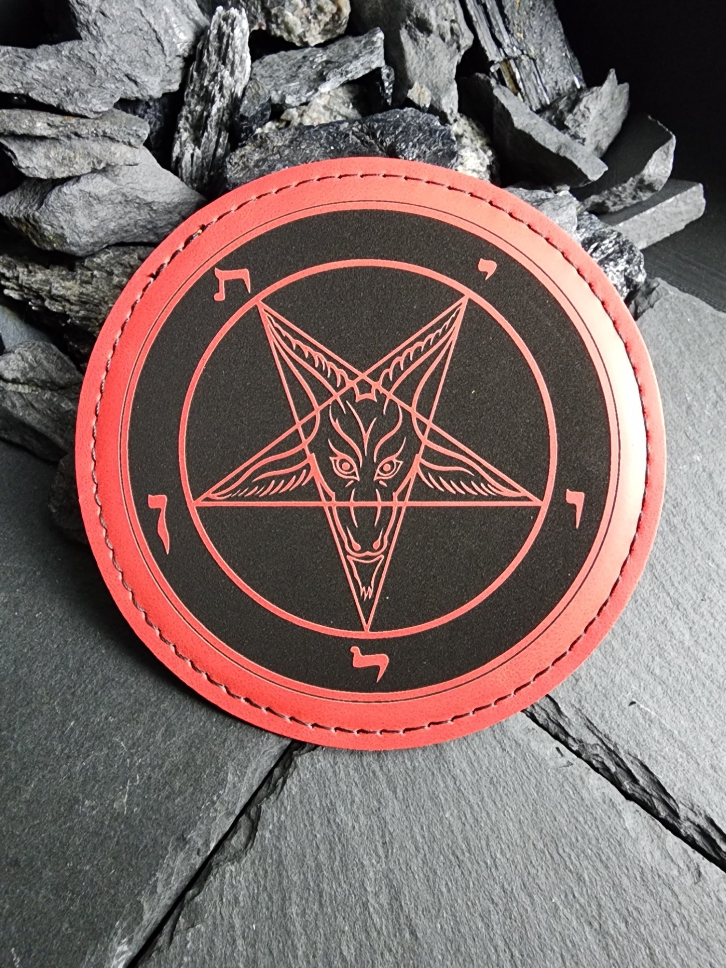 Infernal Leather Coasters (6 - Pack) - Satanme