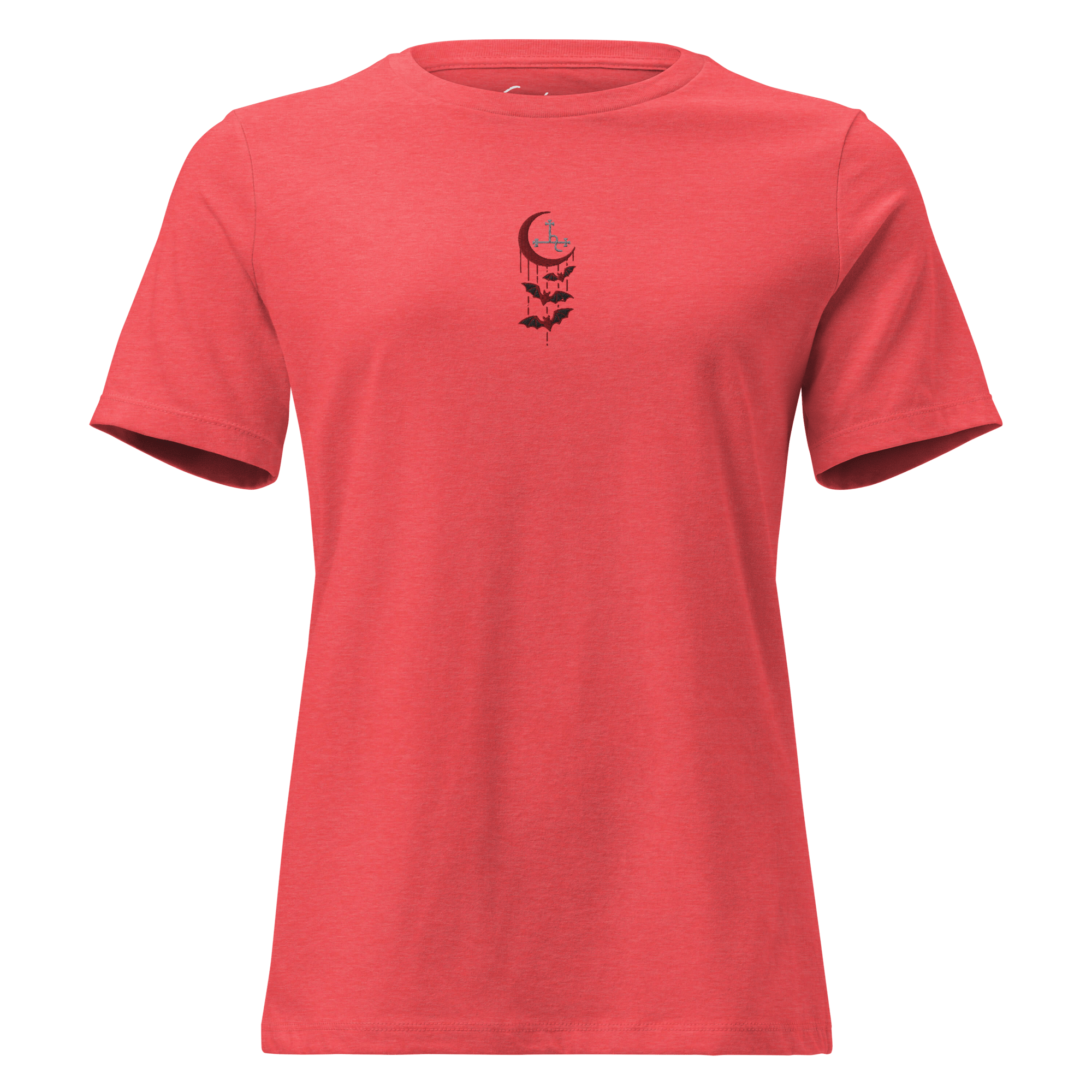 Lilith’s Embrace Embroidered Women's Fitted Shirt - Satanme