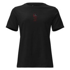 Lilith’s Embrace Embroidered Women's Fitted Shirt - Satanme