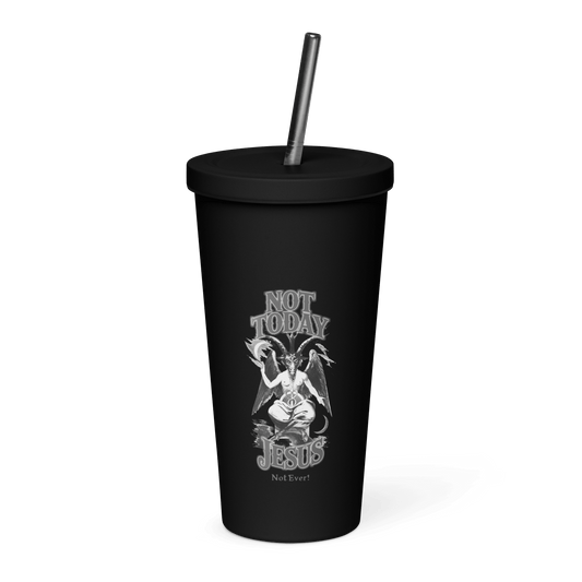 Not Today Jesus Insulated Tumbler - Satanme