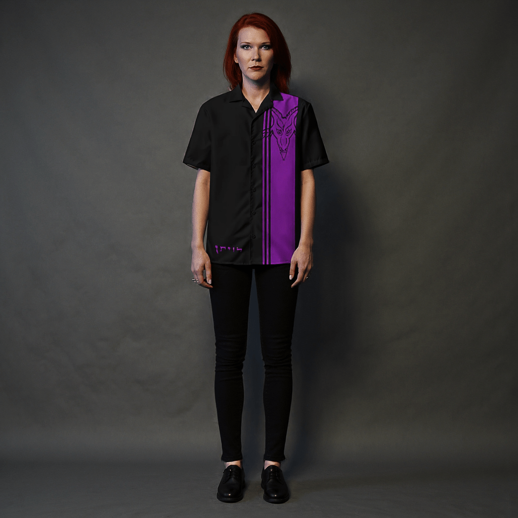 Purple Reign Baphomet Camp Shirt - Satanme